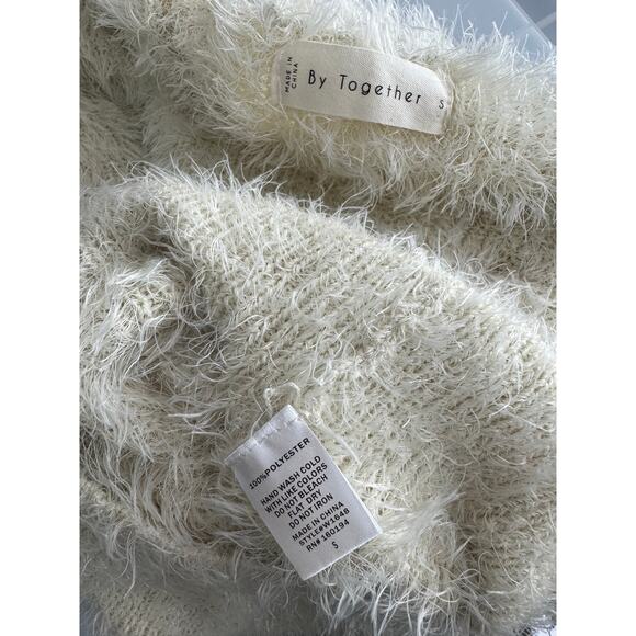 By Together Fuzzy Cream Sweater Small Fairy Core - Picture 3 of 4